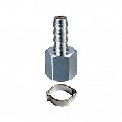 180250b переходник 1/4"f на елочку 6мм с обжимным кольцом 6х11мм