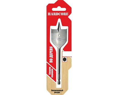 сверло перовое по дереву hardcore 22х152мм