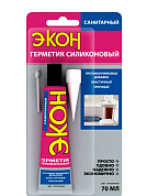 герметик силиконовый санитарный экон 70мл белый