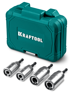 26199 набор шпильковертов ударных kraftool stud driver из 4шт м6, м8, м10, м12