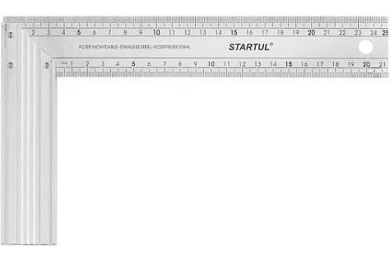 st3525-025 угольник столярный стальной startul profi 250мм