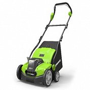 2511507 аккумуляторный аэратор greenworks gd40sc36 без акб и зу