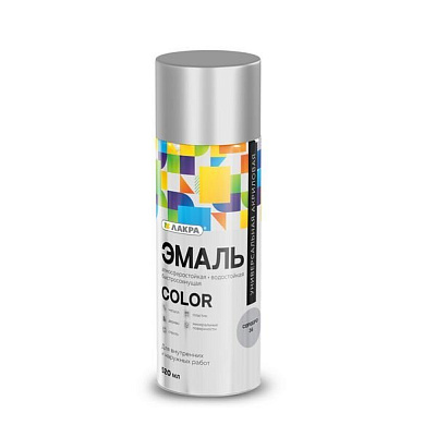 эмаль аэрозольная лакра color серебро 36