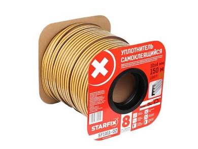 sf1011-02 уплотнитель гаражный "e" коричневый 10х4мм starfix одинарный