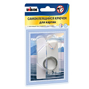 крючок для картин самоклеящийся unibob белый (49000)