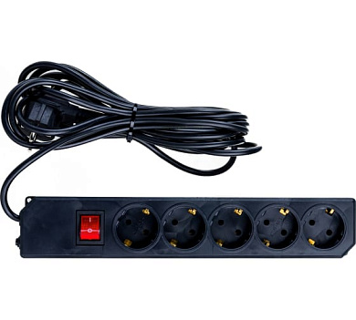 80030 сетевой фильтр пвс атлант 5м. 5гнезд 3500 вт с выключателем