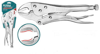 ручной зажим total 250мм прямые губки tht191002