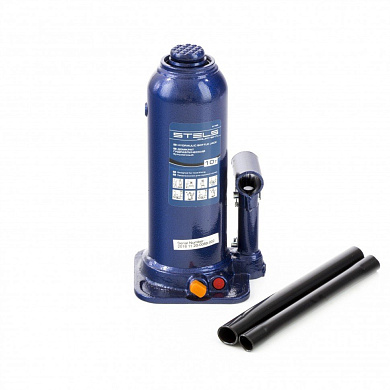 51166 домкрат stels бутылочный гидравлический 10т 227-447мм