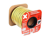 sf1016-02 уплотнитель гаражный "d" черный 12х10мм 50м starfix