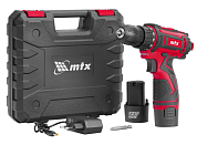 26183 дрель-шуруповерт аккумуляторная mtx cds-12 li-ion 12в 2 акк.