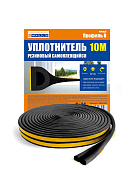 уплотнитель 4walls профиль d черный 10м упаковка