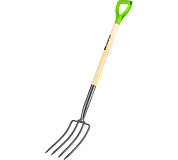 61380 вилы 4-х рогие огородные сибртех 195х295х1165мм с черенком