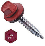 саморез кровельный ral3011 4,8х35 красно-коричневый
