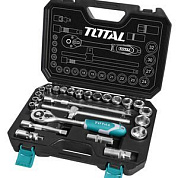 набор торц.головок total 25шт tht121251