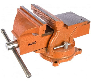 186275 тиски слесарные повортные sparta 150мм