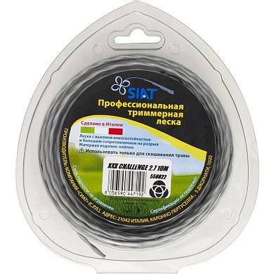 леска siat challenge xxx 2,7мм15м кручёный эллипс блистер
