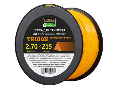 st6049-27 леска startul 2,7мм 215м треугольник