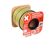 sf1013-03 уплотнитель гаражный "d" черный 9х8мм starfix одинарный